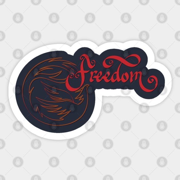 freedom1 Sticker by calligraphysto